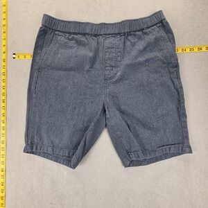 Outerknown Shorts Mens Large Blue Hemp Organic Cotton Chino 7 Inseam Drawstring
